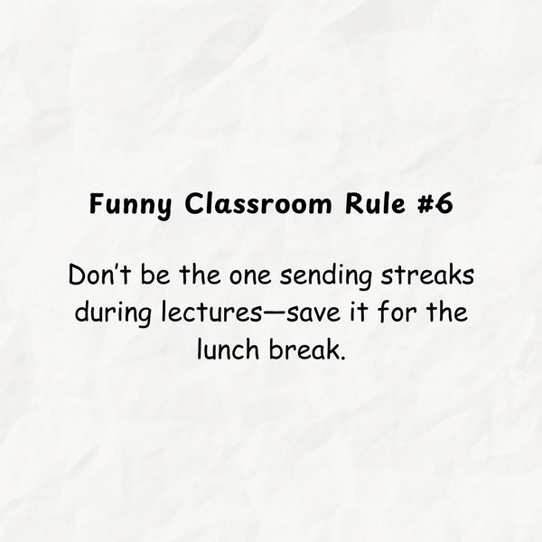 Funny Classroom Rules for High School Students With Gen Z Slangs