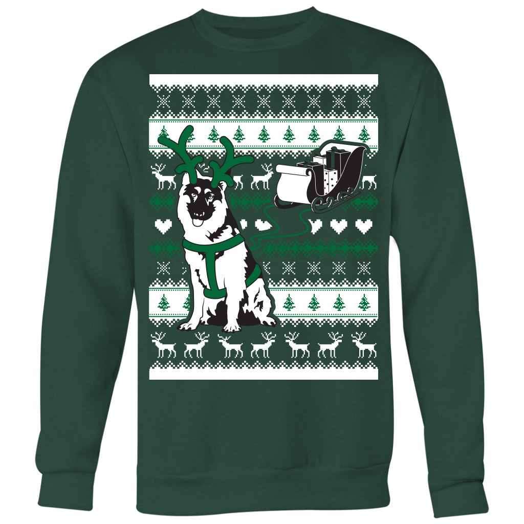 german shepherd christmas sweatshirt