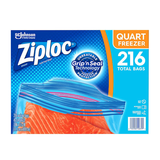 Ziploc 0.5-Gal. Freezer Bags, 144 pk.