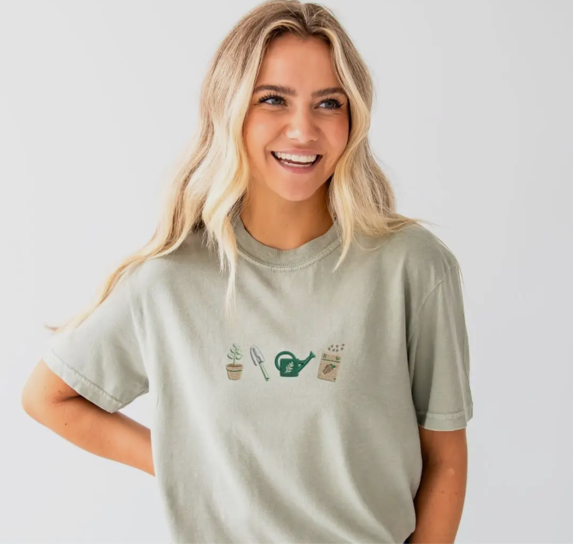 Green Thumb Embroidered Tee