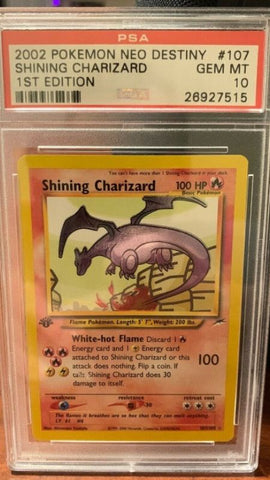 PSA 10 1st Edition Shining Charizard 107/105 Neo Destiny Set