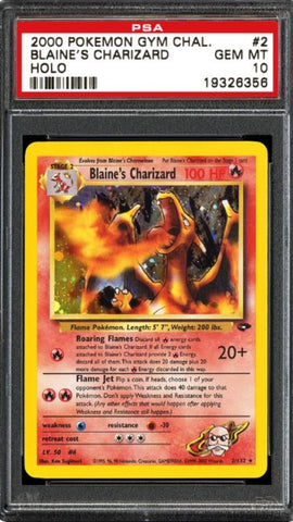 PSA 10 Blaine’s Charizard Holo 2/132