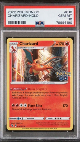 PSA 10 Charizard 010/078 Pokemon Go Holo