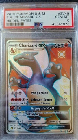 PSA 10 Charizard Full Art Shiny Vault SV49/SV94 Hidden Fates 2019