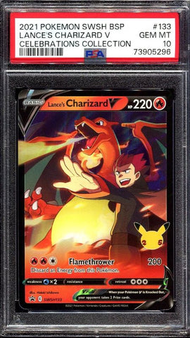 PSA 10 Lance's Charizard V celebration collection