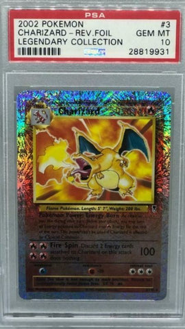 PSA 10 Reverse Foil Charizard 3/110 Legendary Collection Set