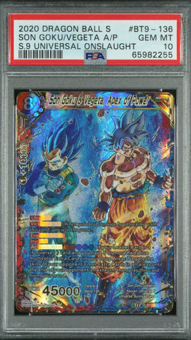 Son Goku & Vegeta, Apex of Power BT9-136 PSA 10