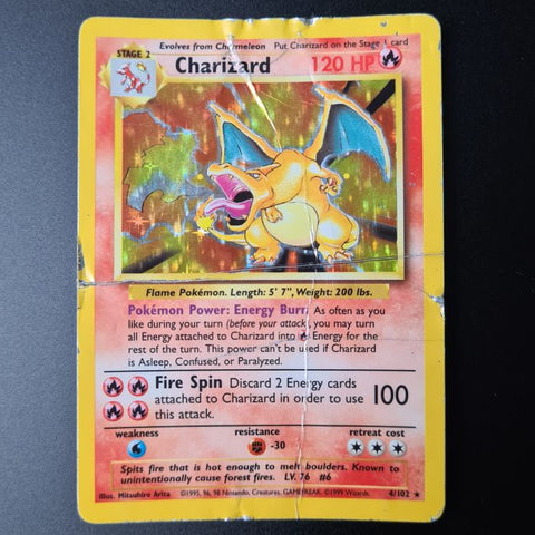 damaged charizard protect your pokemon card