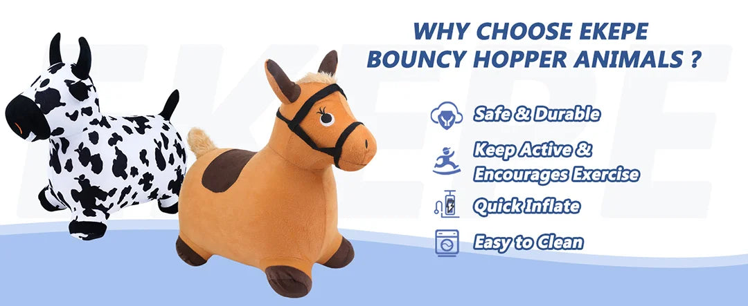 EKEPE Bouncy Hopper Cow & Horse