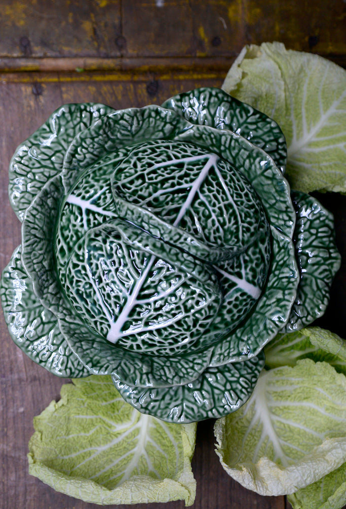 ceramic cabbage bowl with lid