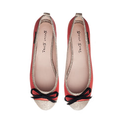 coral ballet flats