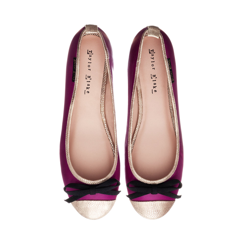 purple ballet flats