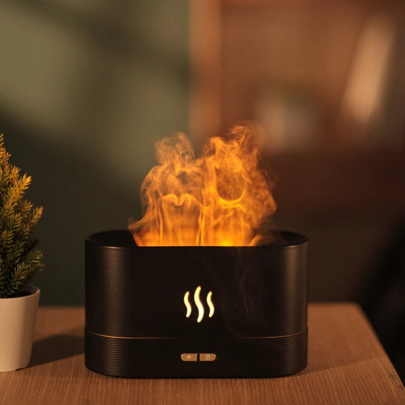 Aroma Diffuser Air Humidifier Ultrasonic Cool Mist Maker Fogger Led Essential Oil Flame Lamp Difusor