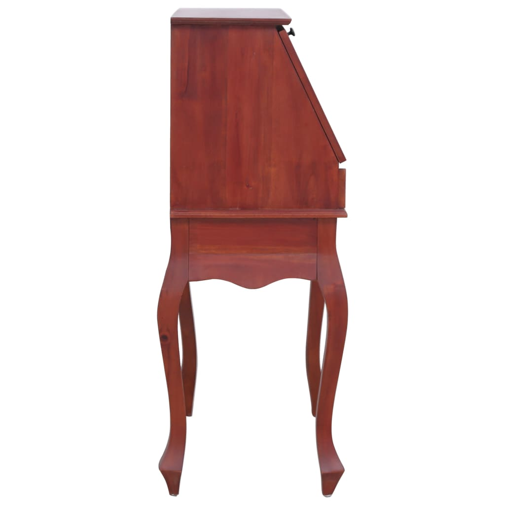 Secretary Desk Brown Solid Mahogany Wood