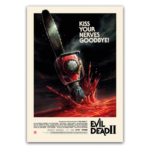 Evil Dead II variant movie poster by James Bousema