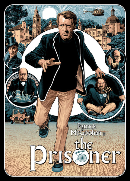 The Prisoner Patrick McGoohan Chris Weston Officially Licensed Limited Edition Screenprint poster art vice press