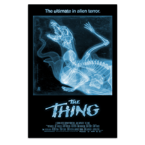 The thing screen print movie poster by Jason Raish and bottleneck gallery