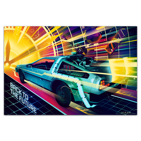 back to the future foil movie poster by Arno kiss