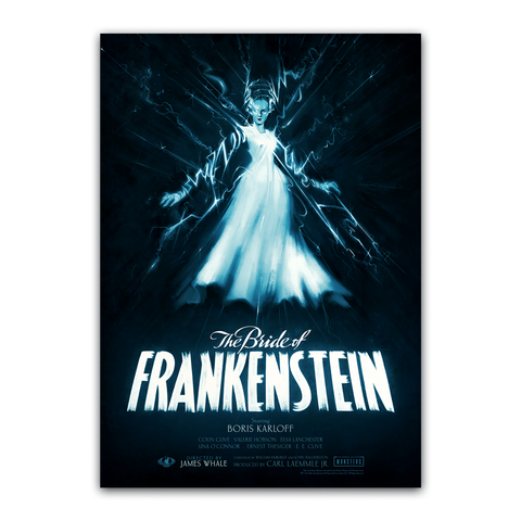 Bride Of Frankenstein official movie poster by Benedict Woodhead