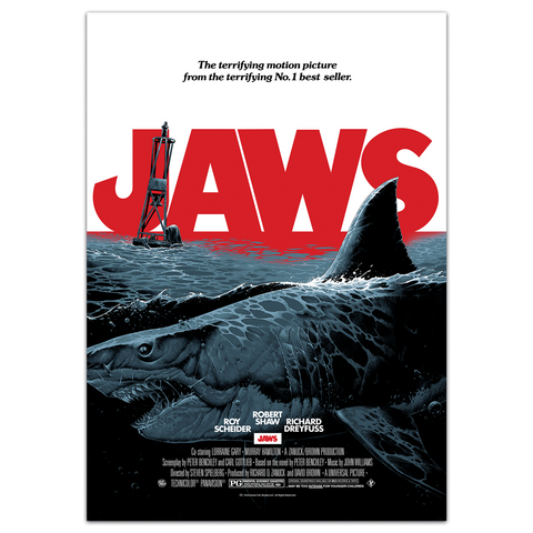 jaws editions movie poster by Luke Preece