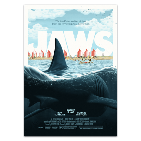 jaws movie poster by Florey