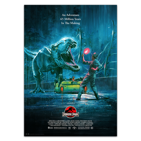 jurassic park movie poster by Paul Mann