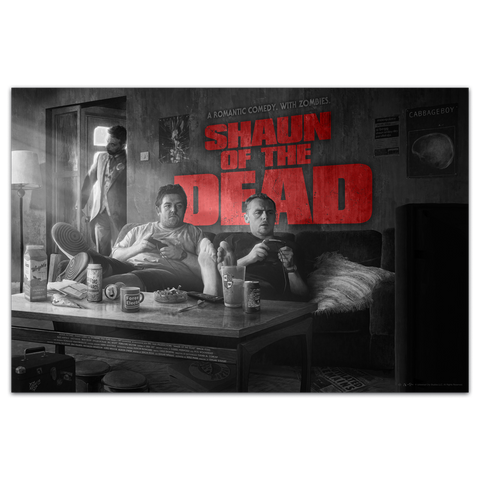 Shaun Of The Dead variant movie poster by Kevin Wilson