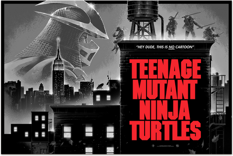 Teenage Mutant Ninja Turtles foil variant Movie Poster by Luke Preece