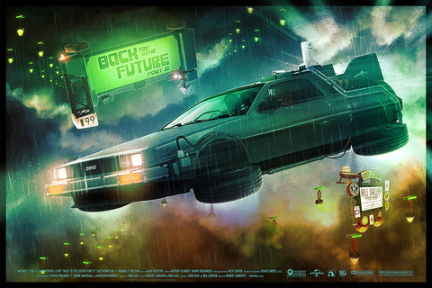 Back to the future by Kevin Wilson foil variant movie poster