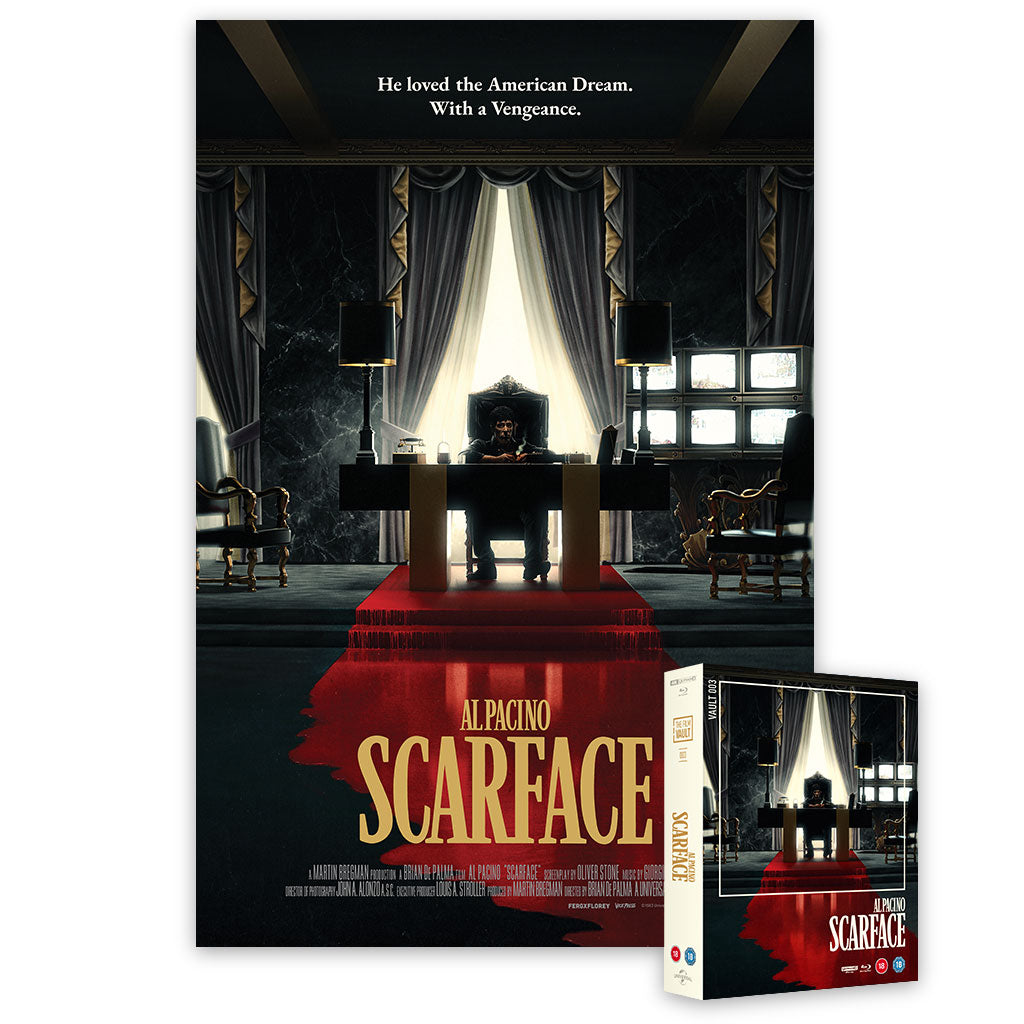 The Film Vault Scarface 4K UHD & Exclusive Poster Vice Press