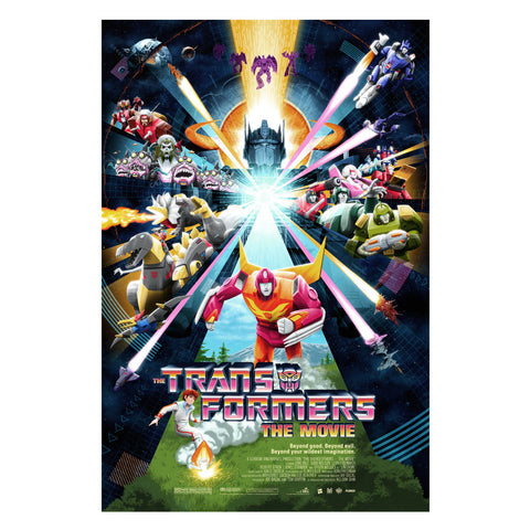 The Transformers the movie foil variant poster by Florey