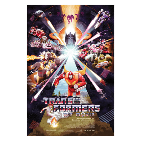 The Transformers the movie poster by Florey