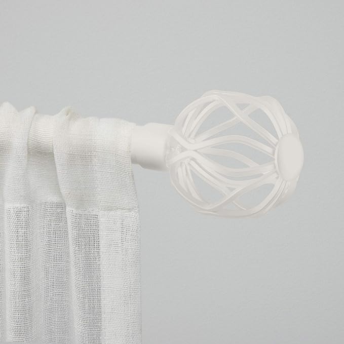 ATI Home Ogee 1" Adjustable Curtain Rod and Finial Set