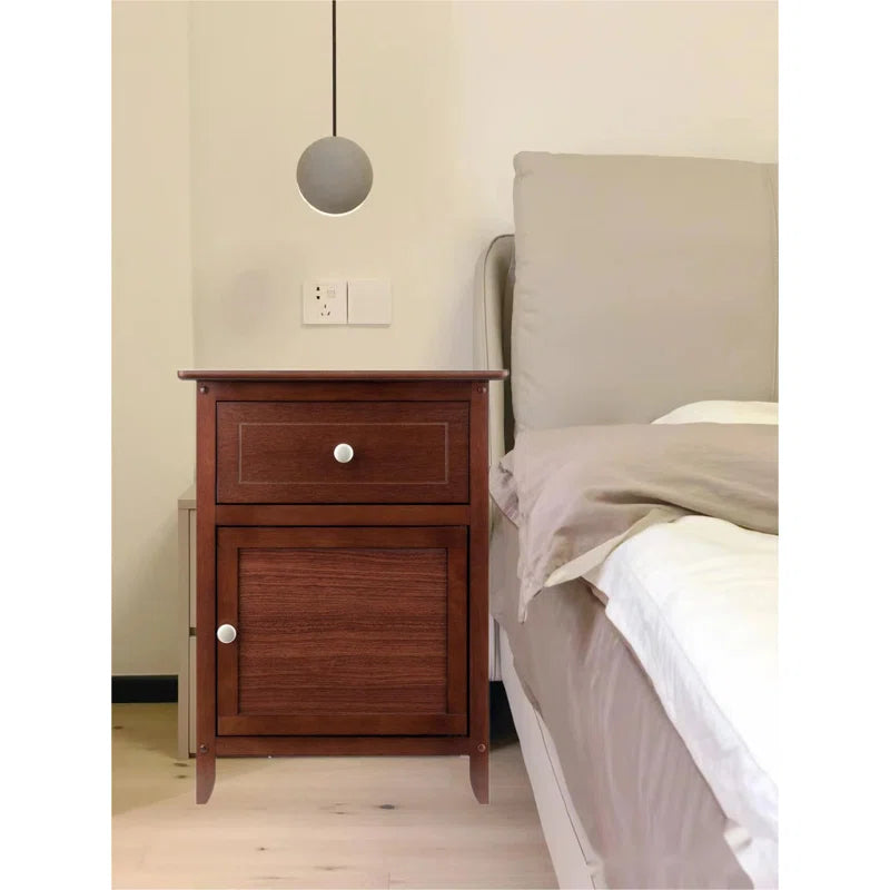 End Table with Storage, Walnut