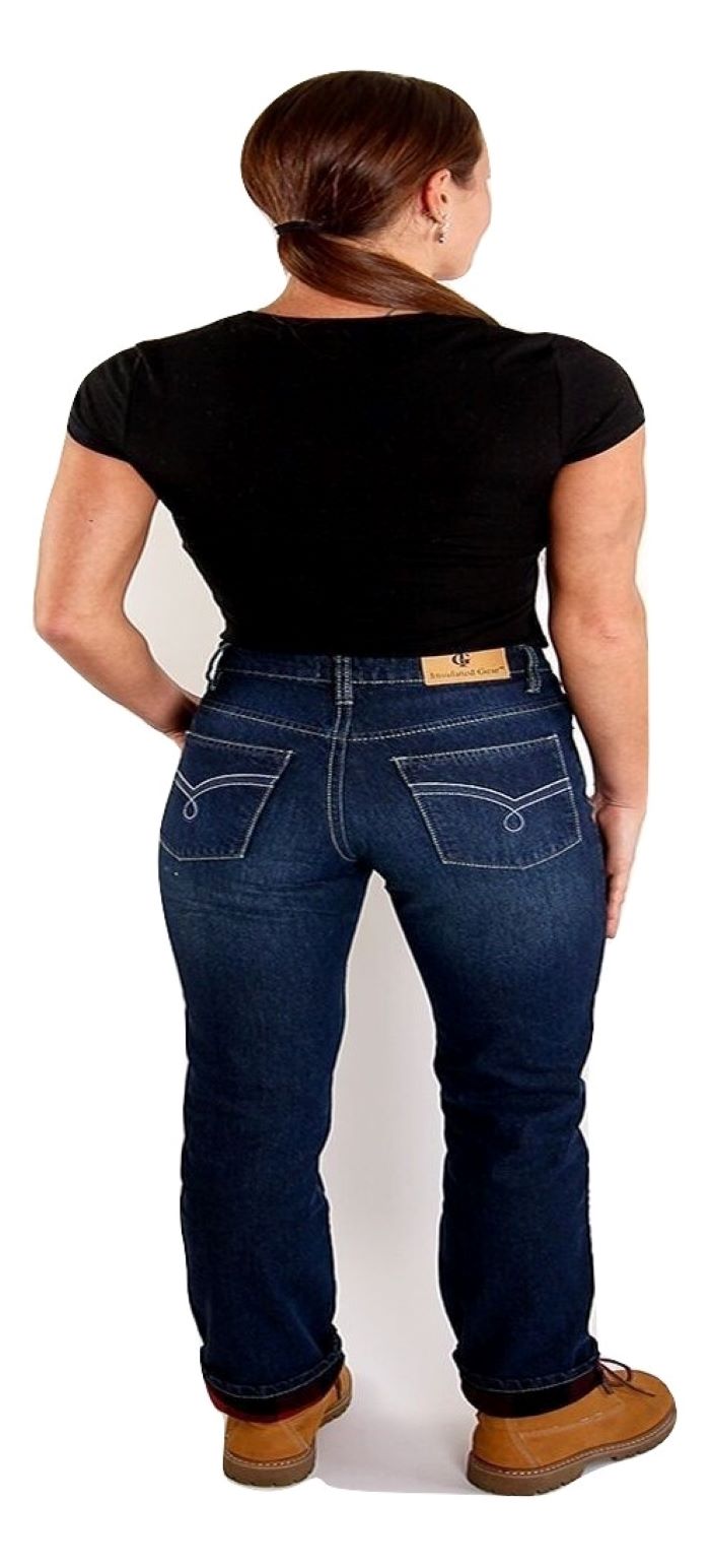 women's insulated blue jeans