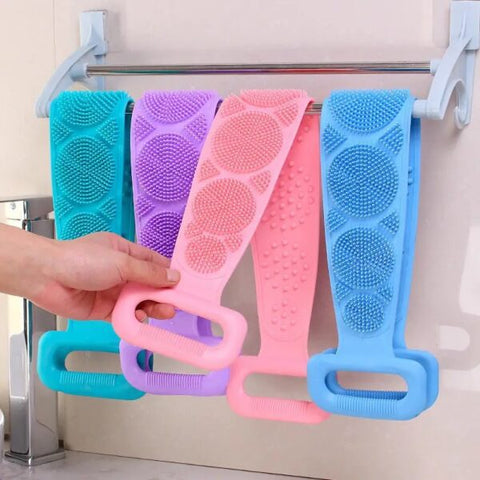 Silicone Body Scrubber AOLANS Massage Bath Brush Shower Sponge