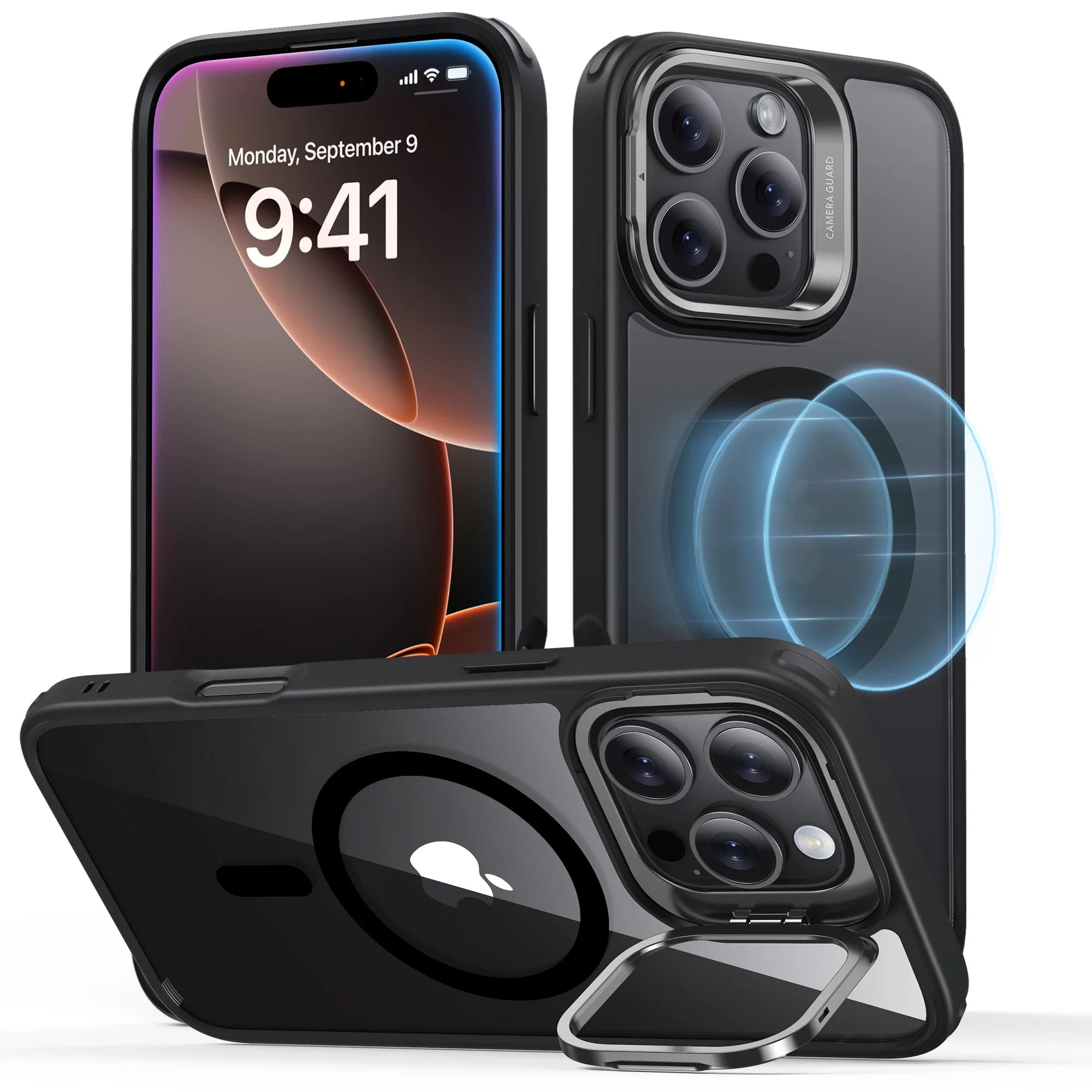 Camera Lens Kickstand Magnetic Phone Case | iPhone 16 Pro Max Plus Pro | Clear or Transparent Colors | Magsafe Ready | ESR trending Mobile Phone Case YOLO Yard