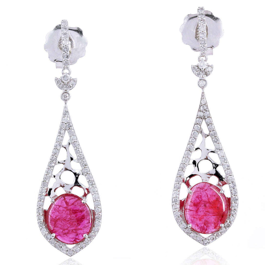 Regal Ruby Earrings