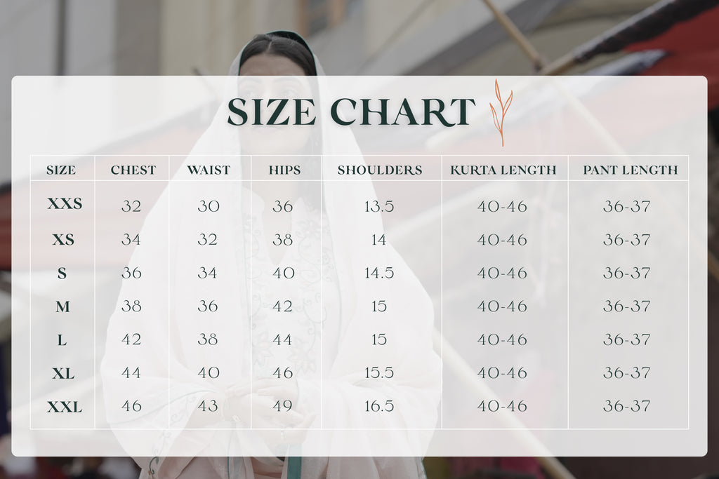 Size chart – Label Ruby
