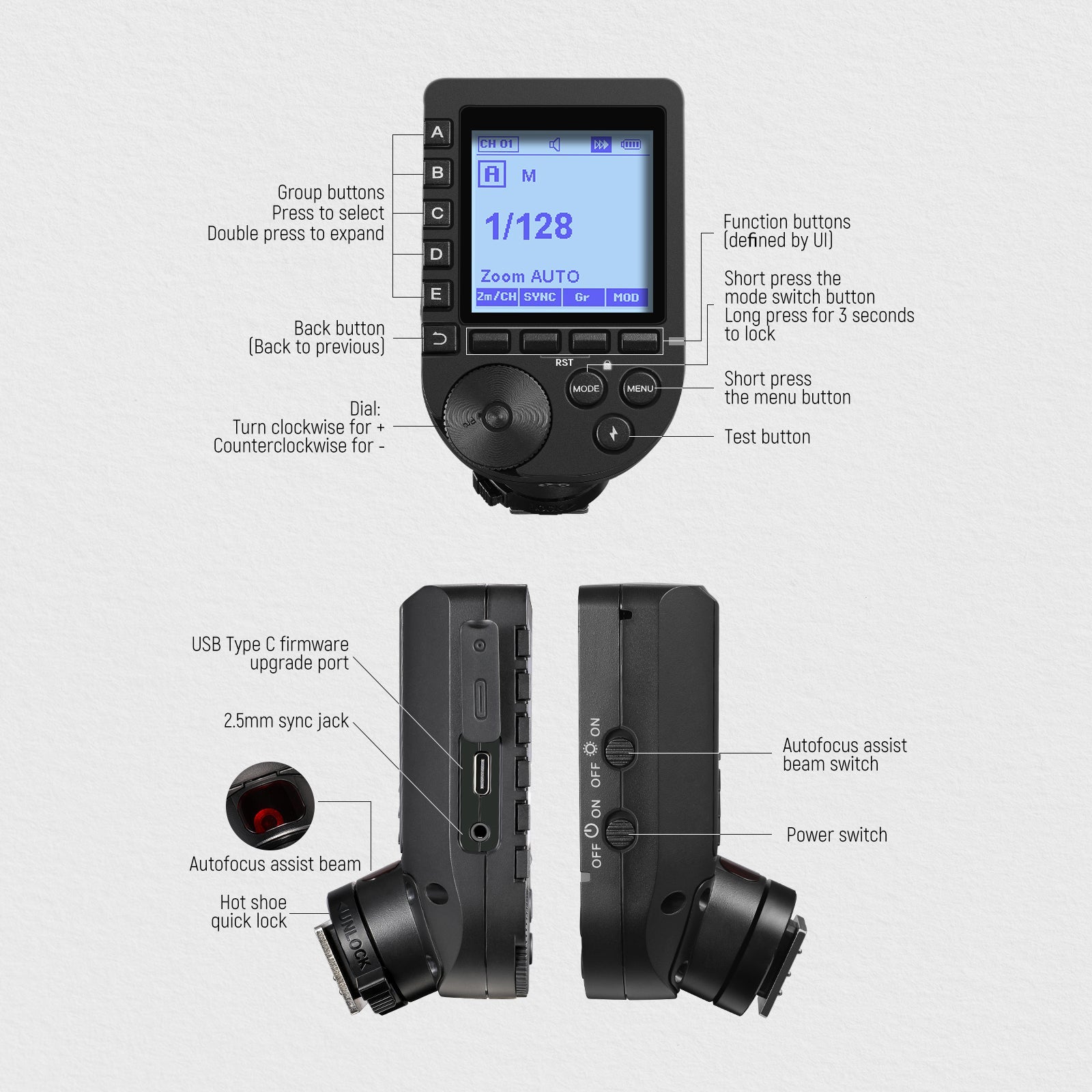 NEEWER Z1-S TTL Round Head Flash Speedlite for Sony Cameras