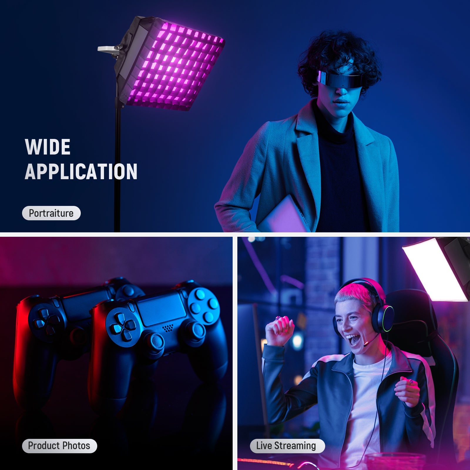 Neewer Light Wand Handheld Led Video Light Stick Photography Lighting Kit  With Barndoor/remote Control/carry Bag 3200k-5600k - Photographic Lighting  - AliExpress