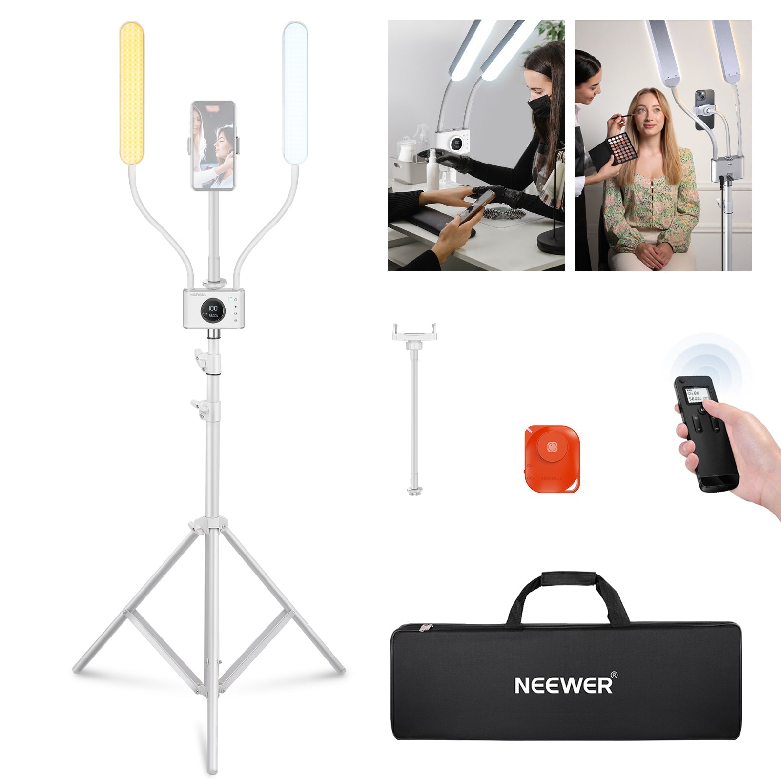 NEEWER 20 CRI 97+ Big Dimmable Bi-color Outdoor Photography Ring