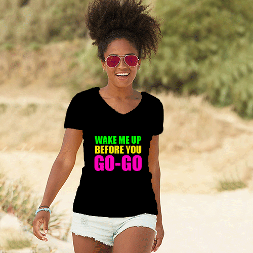 Wake Me Up Before You Go Go Woman S T Shirt Retro 80 S Style Print Outside The Box