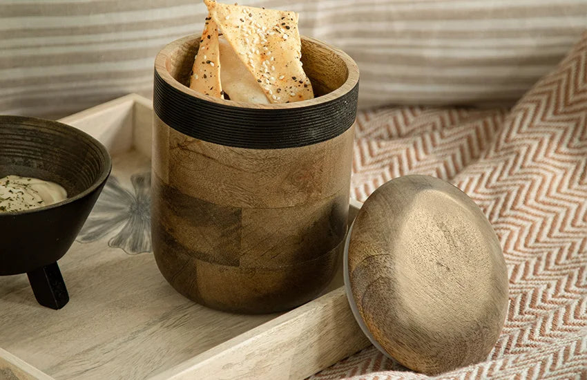Wooden Kitchen Jars