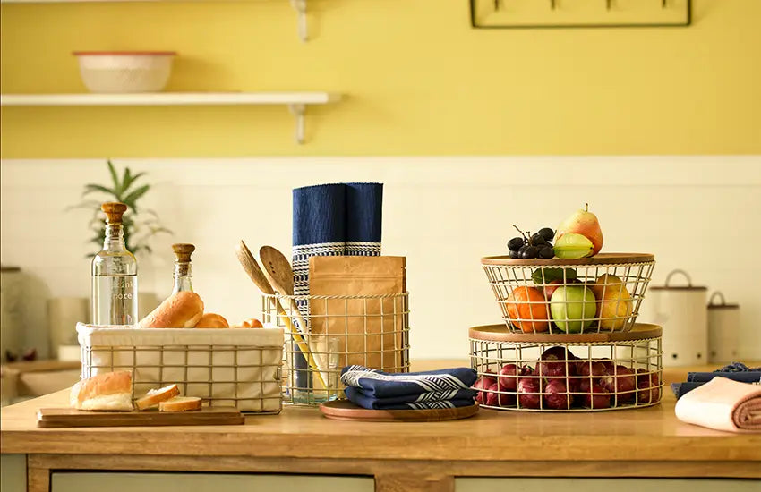 Twine wired Basket to Organize your kitchen