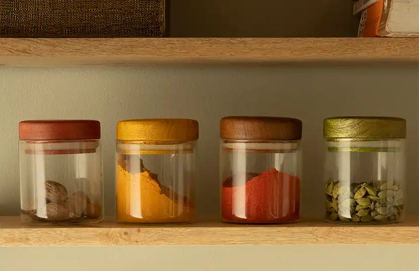 Glass Jar with Wooden Lid