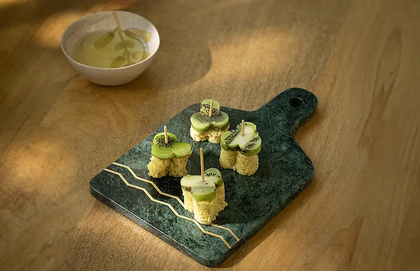 Green Marble Cheese Set