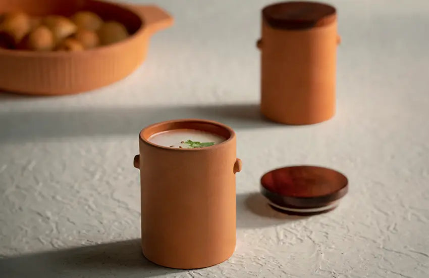 Terracotta Tumbler for Drinking Lassi in Summers