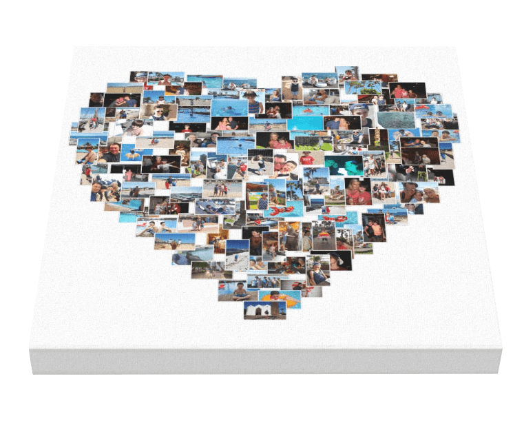 heart shaped collage