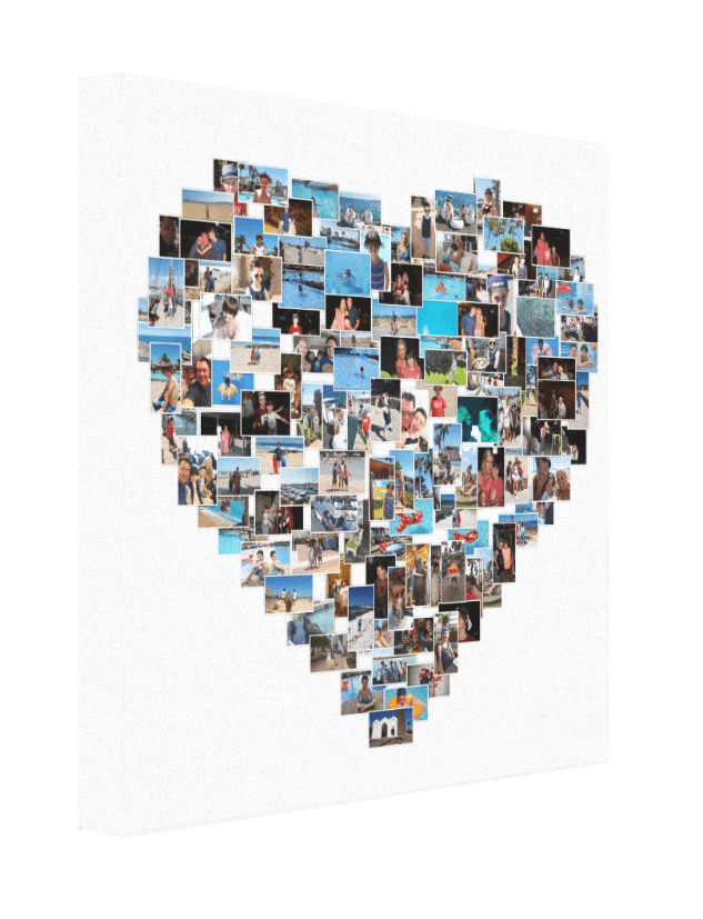 heart shape collage